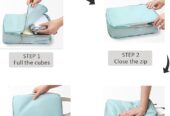 Compression Packing Cubes for Carry On Suitcases,4pcs a Set Compression Packing Cubes for Travel compression bags for Packing Organisers Expandable Storage Travel Accessories Luggage Suitcases