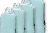 Compression Packing Cubes for Carry On Suitcases,4pcs a Set Compression Packing Cubes for Travel compression bags for Packing Organisers Expandable Storage Travel Accessories Luggage Suitcases