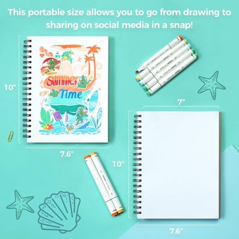 Ohuhu Marker Pads Art Sketchbook Bleedproof – Large Paper Size