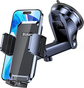Blukar Car Phone Holder, Adjustable Car Phone Mount 360° Rotation for Car Dashboard/Windscreen