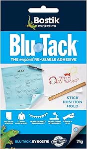 Bostik Blu Tack 75 g, 1 pack, Blue/Gray