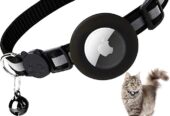 Airtag Cat Collar Breakaway, Reflective Kitten Collar with Apple Air Tag Holder and Bell for Girl Boy Cats, 0.4 Inches in Width and Lightweight