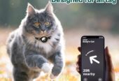Airtag Cat Collar Breakaway, Reflective Kitten Collar with Apple Air Tag Holder and Bell for Girl Boy Cats, 0.4 Inches in Width and Lightweight