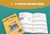 Color Piano and Keyboard Stickers and Complete Color Note Piano Lesson and Guide Book for Kids and Beginners