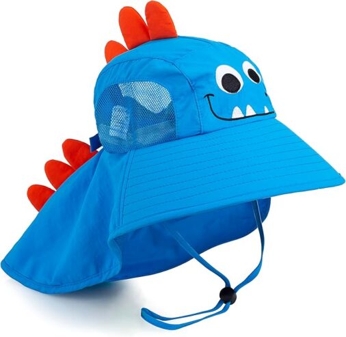 HEEHIPOO Sonnenhut aus Mesh mit breiter Krempe für Kinder UPF 50+ Sonnenkappe