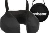 Cabeau Evolution S3 Travel Pillow – Straps to Airplane Seat – Ensures Your Head Won’t Fall Forward – Relax with Plush Memory Foam – Quick-Dry Fabric Keeps You Cool and Dry Jet Black