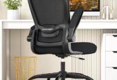 Office Chair, Ergonomic Desk Chair with Adjustable Lumbar Support, High Back Mesh Computer Chair with Flip-up Armrests-BIFMA Passed Task Chairs