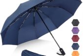 ZOMAKE Lightweight Folding Umbrella – Compact Travel Umbrella Automatic Open Close Windproof Umbrellas with 10 Strong Ribs